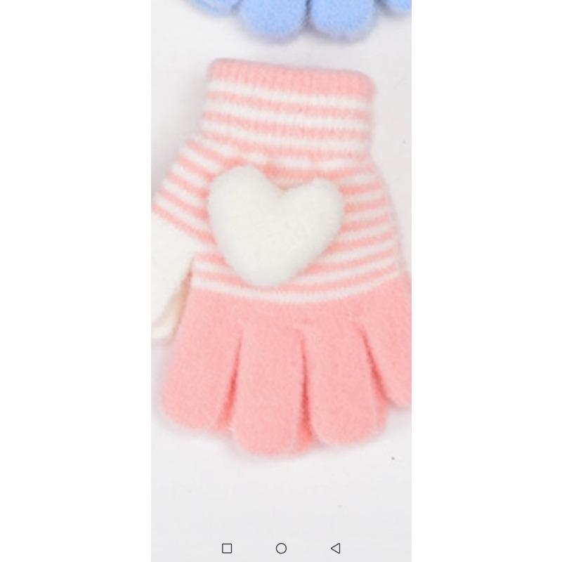 Children's gloves, boys and girls five-finger gloves, children's autumn and winter warm and antifreeze sub-finger cartoon cute