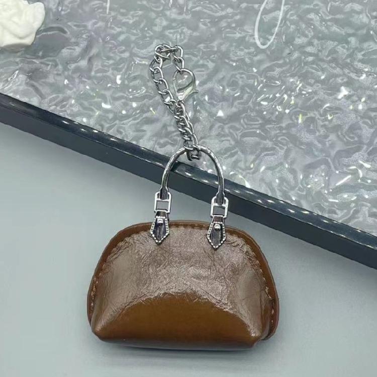 Small Keychain Bags Pendant Fashion PU Leather Keyring Decors for Women Bag Charm for Travel Sports and Daily Use