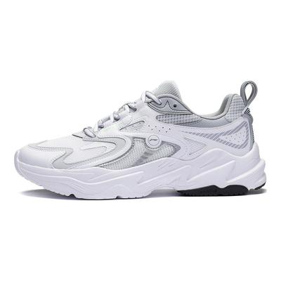 Li Ning Meteor Non-Slip Shock Absorbing Durable Low-Top Running Shoes Men Sneakers White Gray ARXT009-4