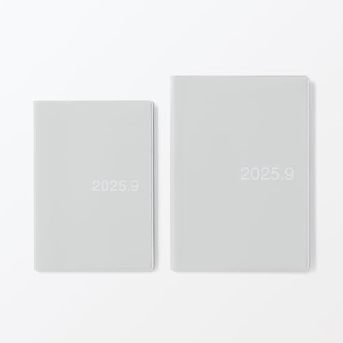 MUJI 2025 Planner, B6, Monthly/Weekly, Gray, 84526275, Starts August 2025, Monday Start, No Calendar, Holidays, or Moon Phases