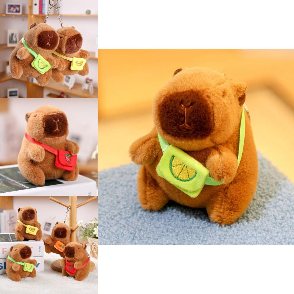 Plush Capybara Keychain With Watermelon Design For Girls Gift Collectors