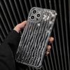 Luxury Silver Tin Paper Phone Case for Iphone 15 14 13 12 11 Pro Max X XS Max XR Water Ripple Shockproof Protection Soft Cover