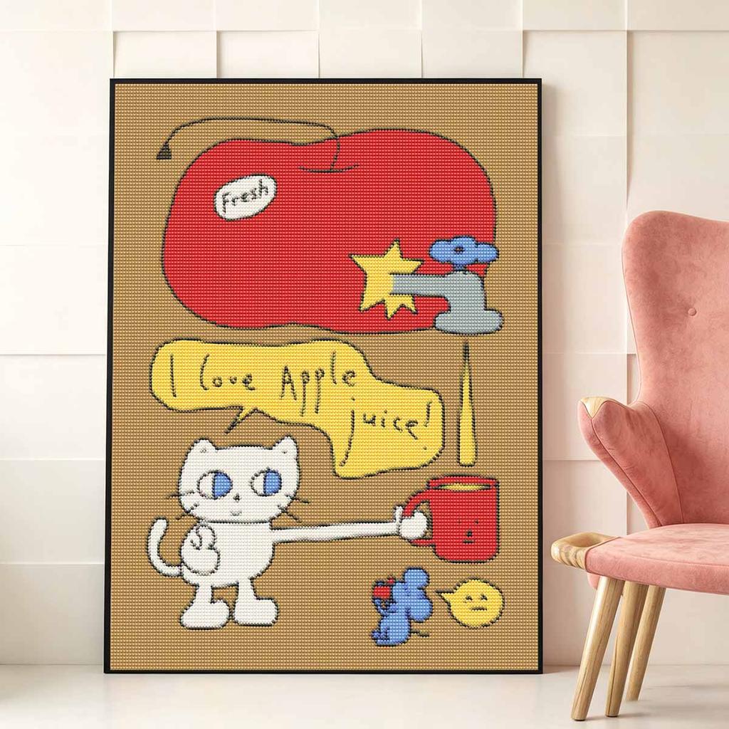 5D Diamond Painting Kits CartoonCat Full Round Drill Crystal Rhinestone DIY Art Craft Home Wall Decor Decoration Gift