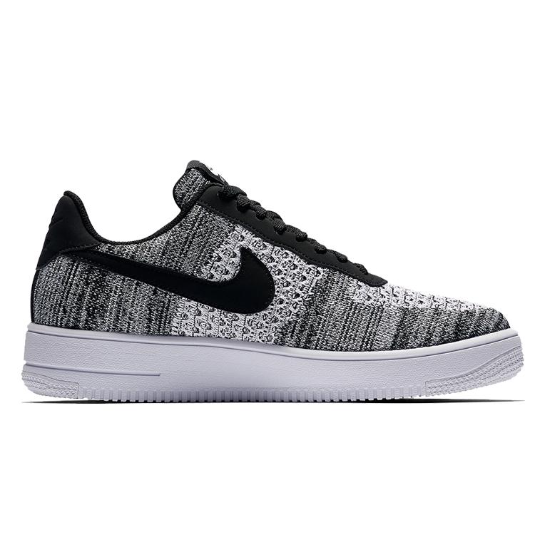 New Nike Air Force 1 Flyknit 2 Black Pure Platinum AV3042-001