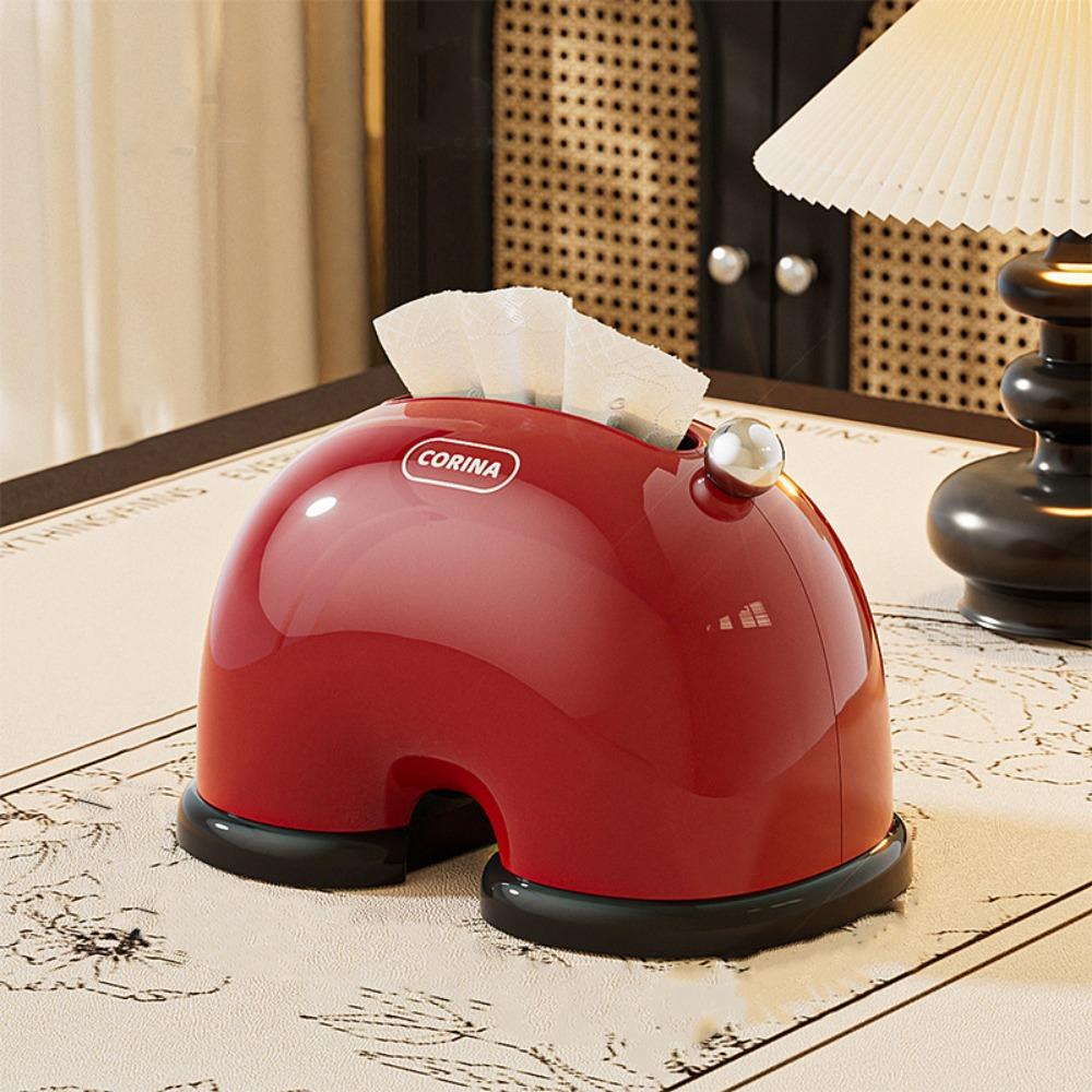 

Light Luxury Tissue Box Built-in Spring Tissue Organizer Decorative Paper Storage Holder Kitchen красный