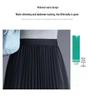 Mesh Pleated Women's Midi Skirt, High-Waisted A-Line for Spring/Summer