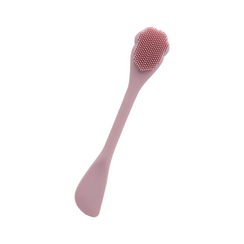 

1pcs Double Headed Silicone Face Cleansing Scrubber Brush Facial Mask Brushes Applicator For Women Face Makeup Brush Skin Care розовый
