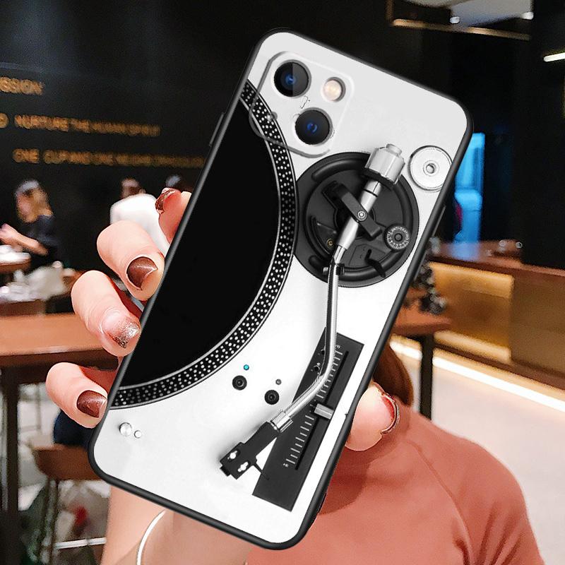 Vinyl DJ Record Art Phone Case For iPhone 16 Pro Max 15 13 12 11 14 Pro Max Plus 12 13 Mini XR 16e Funda Cover