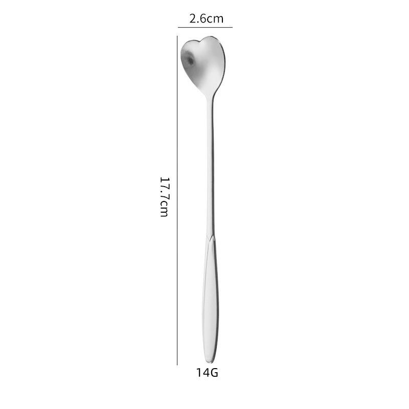 Stainless Steel Long Handle Cherry Blossom Coffee & Dessert Spoon