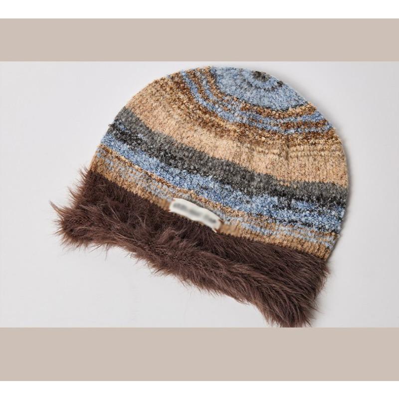 Stacking Hats for Children In Winter Big Head Circumference Woolen Yarn Hats Warm Buns Knitted Cold Hats