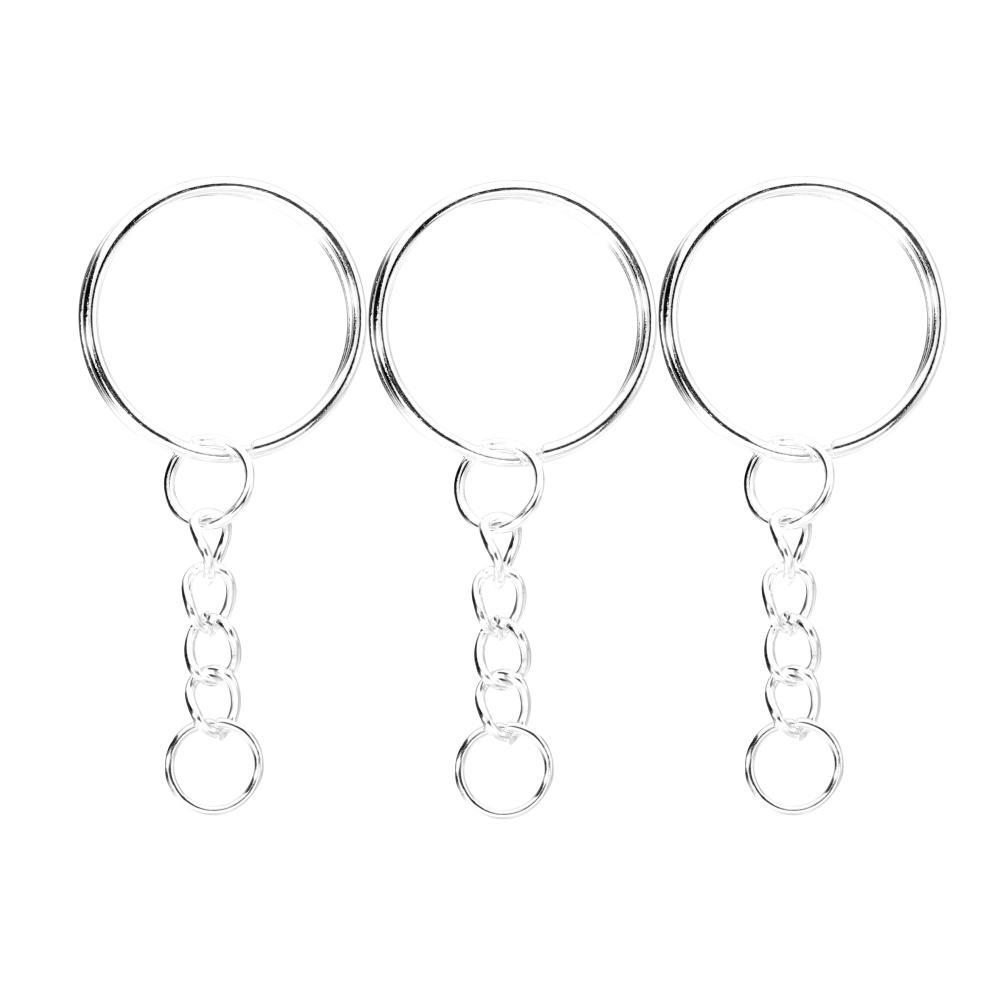 50Pcs/Lot Key Ring Key Chain Round Split Keyfob Keyrings With Jump Ring For Keychain Pendants DIY Jewelry Making Accessories