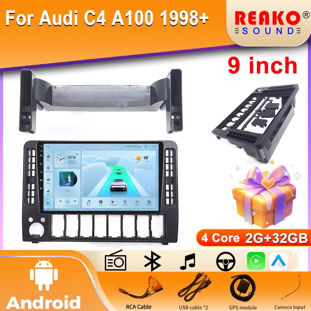 

Android для A-udi C4 A100 1998+ автомобильный радиоприемник Carplay DSP GPS мультимедиа видеоплеер 2din стерео 4 core 2GB+32GB carplay