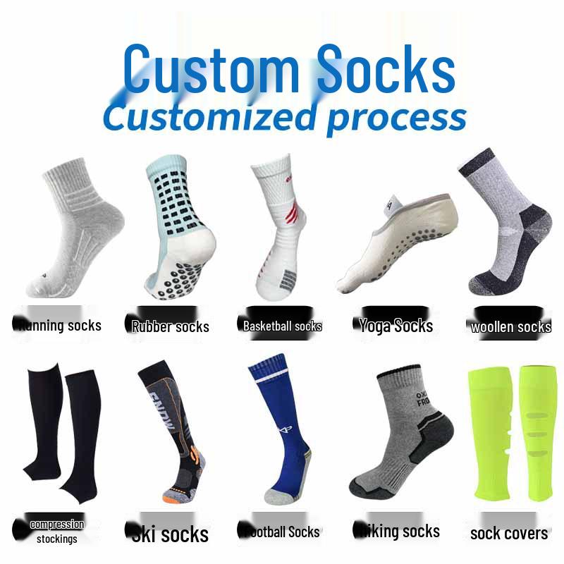 Custom Pure Cotton Embroidered Sports Socks: Small Orders for Football, Basketball, Cycling, Hiking, and Skiing