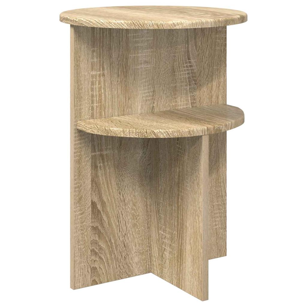 Side Table Sonoma Oak Ø 39.5 x 55 cm Particleboard