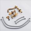 Gold Chrome Solid Brass Bathroom Basin Faucet Mixers Taps Antique Black Kitchen Sink Faucet Dual Handles 3 Holes Bathtub Faucet