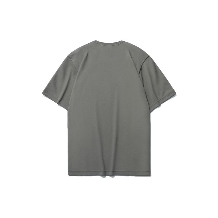 Colaborare Li Ning X Jackie Chan Serie Kung Fu Tricou cu Mânecă Scurtă și Gât Rotund Bărbați Topuri Gri Fier AHSR251-3