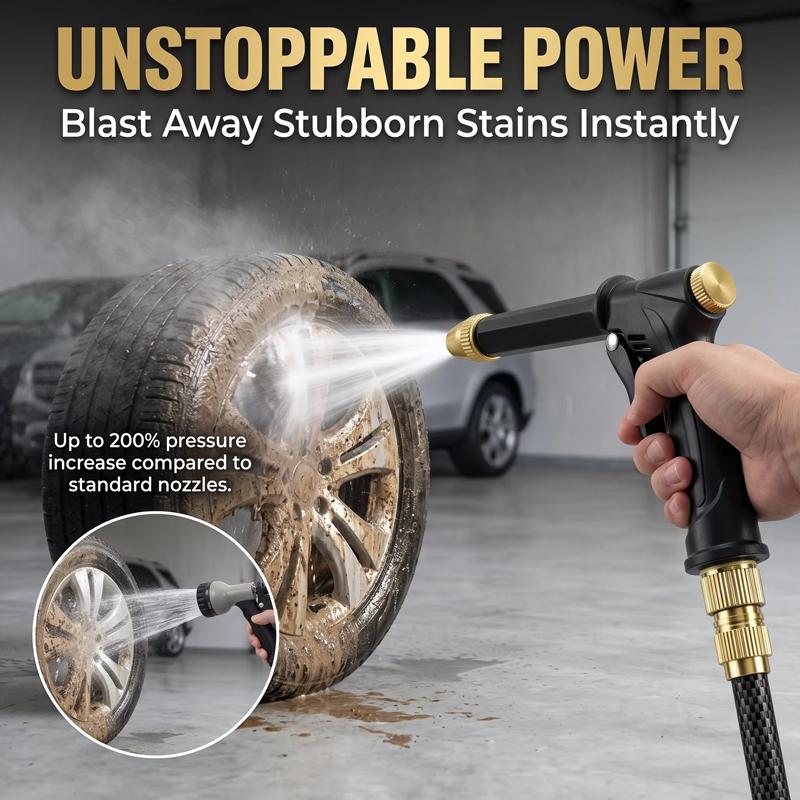 High Pressure Car Wash Gun | Extended Rod And Newly Upgraded Copper Nozzle | Suitable For Homes And Cars/Styles To Choose From