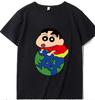 Crayon Shinchan Harajuku Mens Womens Oversized Y2k Short Sleeve Streetwear Casual Cotton High Quality Female Male Clothing Tee