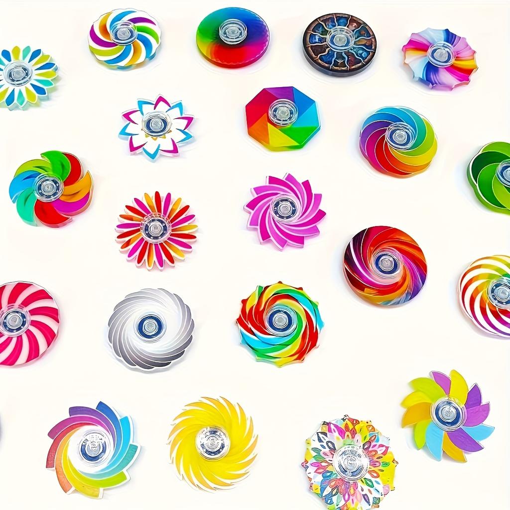 10/20/30pcs Acrylic Fidget Spinners for Stress Relief Multi Color Sensory Toys,Perfect for Christmas Gifts,Kids Party Favors Classroom Office Fun