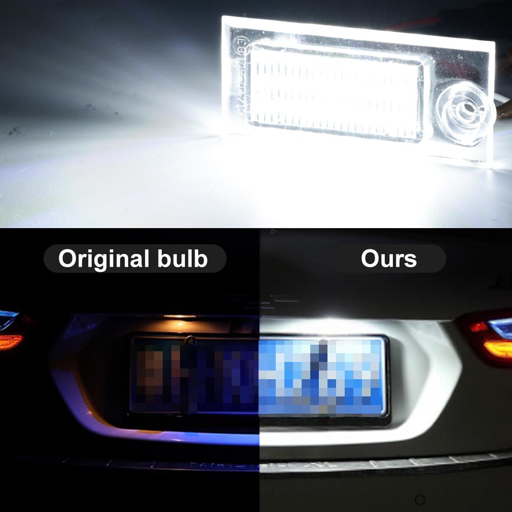 2 buc DC 12V LED Lampă pentru Numărul Numărului de Înmatriculare Auto Lampă Fară Eroare pentru A6 C5/4B Sedan 97-04 Accesorii Auto Canbus 18SMD Lumini pentru Numărul Numărului