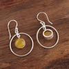 Yellow Tiger's Eye Gemstone 925 Sterling Silver Jewelry Handmade Earrings 1.60" EE-5-47