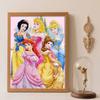 Diamond Painting 5D Round Diamond Full of Diamonds Diy Handmade Stickers, Princess Collection Home Decoration Paintings