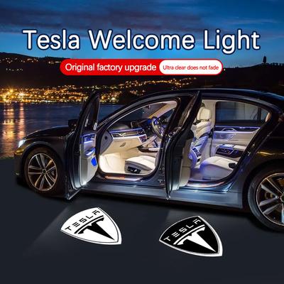 For Model 3 Model Y Model S Model X LED Car Logo Projector Ghost Shadow Welcome Door Light Accessories