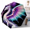 Enchanted Dragon Fantasy Outdoor Automatic Umbrella Compact 8-Rib Design Durable Plastic & Iron Travel Essential Fashionable Accessory Spiritual Gift