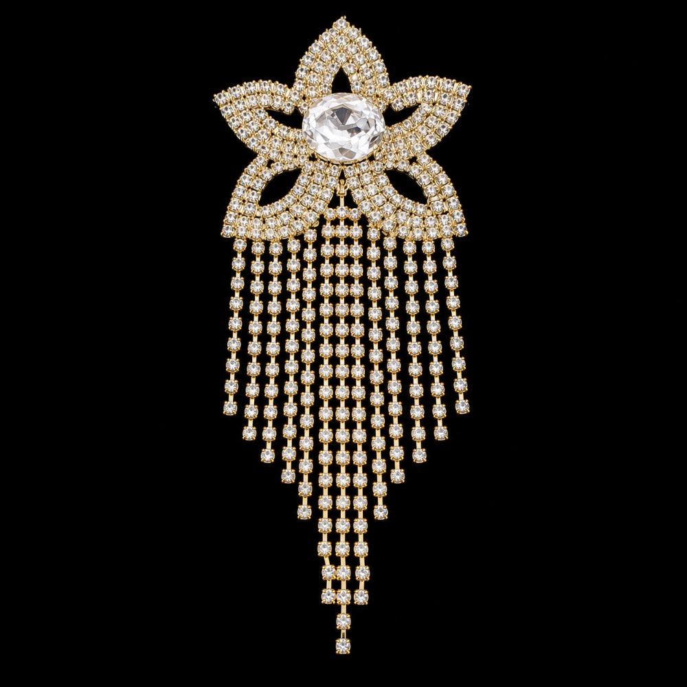Fringe Shoulder Epaulets Sparkly AB Crystal Shoulder Ornament Rhinestone Epaulets Fashion Shoot