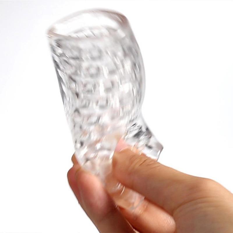 Transparent Male Masturbator Artificial Pussy Vaginal for Men Glans Sucking Penis Pump Spikes Exerciser Sex Toys for Man 18+