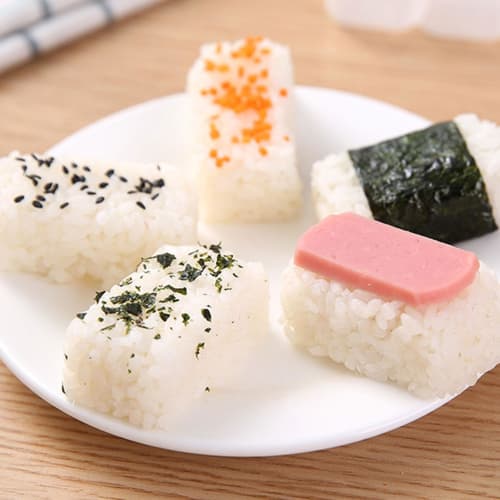 Japanese sushi mold, rice ball mold, rice ball mold, nigiri sushi mold, Japanese cooking utensils, non-sticky five-piece rice ball press mold, food-gr
