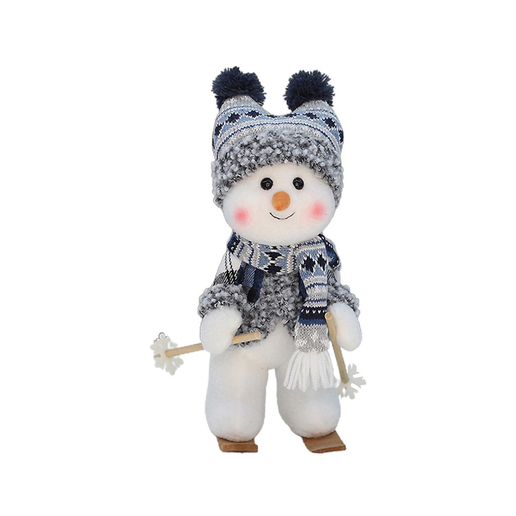 2024 New Christmas Decorations Blue Series Snowman Christmas Doll Gift Craft Home Decor 2024 Happy New Year