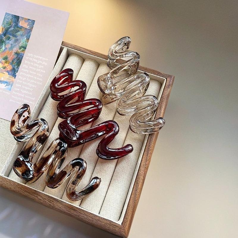 3PCS Premium Feeling Wave Shark Clip Hair Clip Female Back of Head Plate Hair Clip Large Grab Clip Hair Clip Headdress Hair Grip