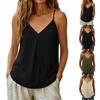 Leinen-Tanktops für Damen Spaghettiträger Locker Hemden