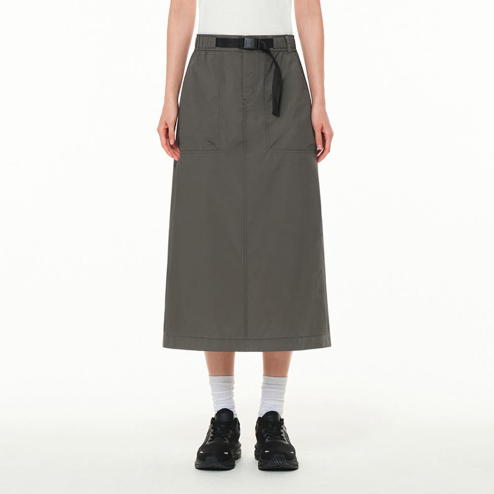 ANDAR Woven Belted Long Skirt