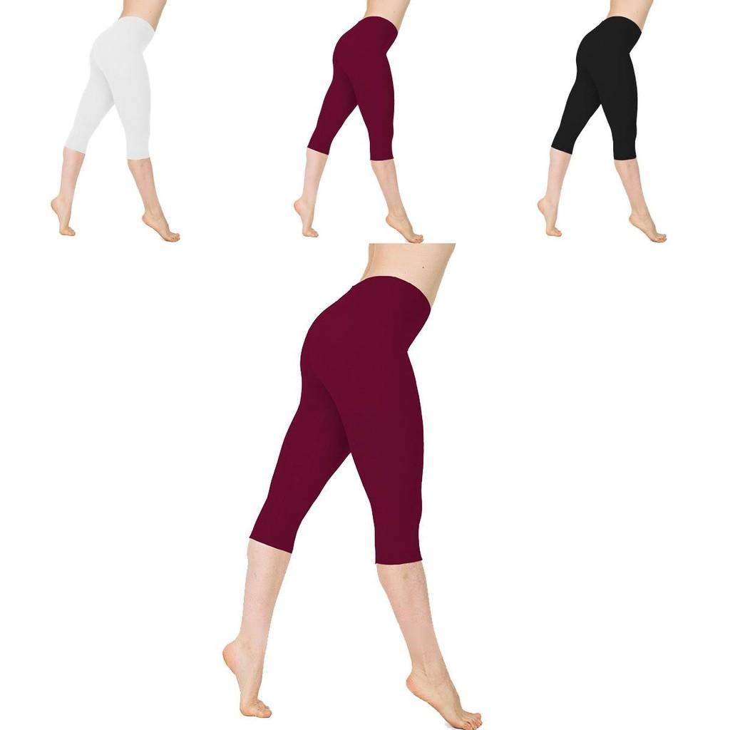 Stylové dámské 3/4 capri kalhoty na jógu s nízkým pasem pro bezstarostný fitness styl a pohodlí