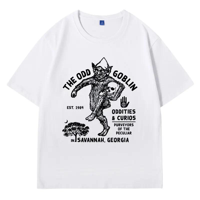 

Mysterious and funny T-shirt for women summer vintage goblin pattern oversized short-sleeve T-shirt 4XL