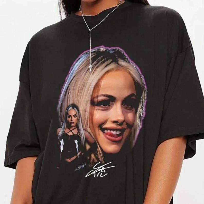 Liv Morgan Shirt Vintage Style T-Shirt Men's and Women's Same Top Streetwear  Vintage T Shirt Oversized T Shirt Men Clothing
