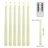 LED Tapered Candles with Remote & Timer Battery Operated Taper Light Candlesticks Window Candles for Wedding Christmas Halloween