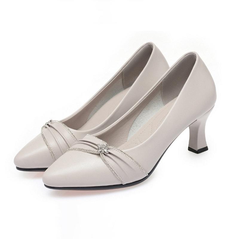 2025 New Women's High Heels Women's Shoes Korean Version Pointed Toe Shallow Mouth Women's Stiletto Shoes