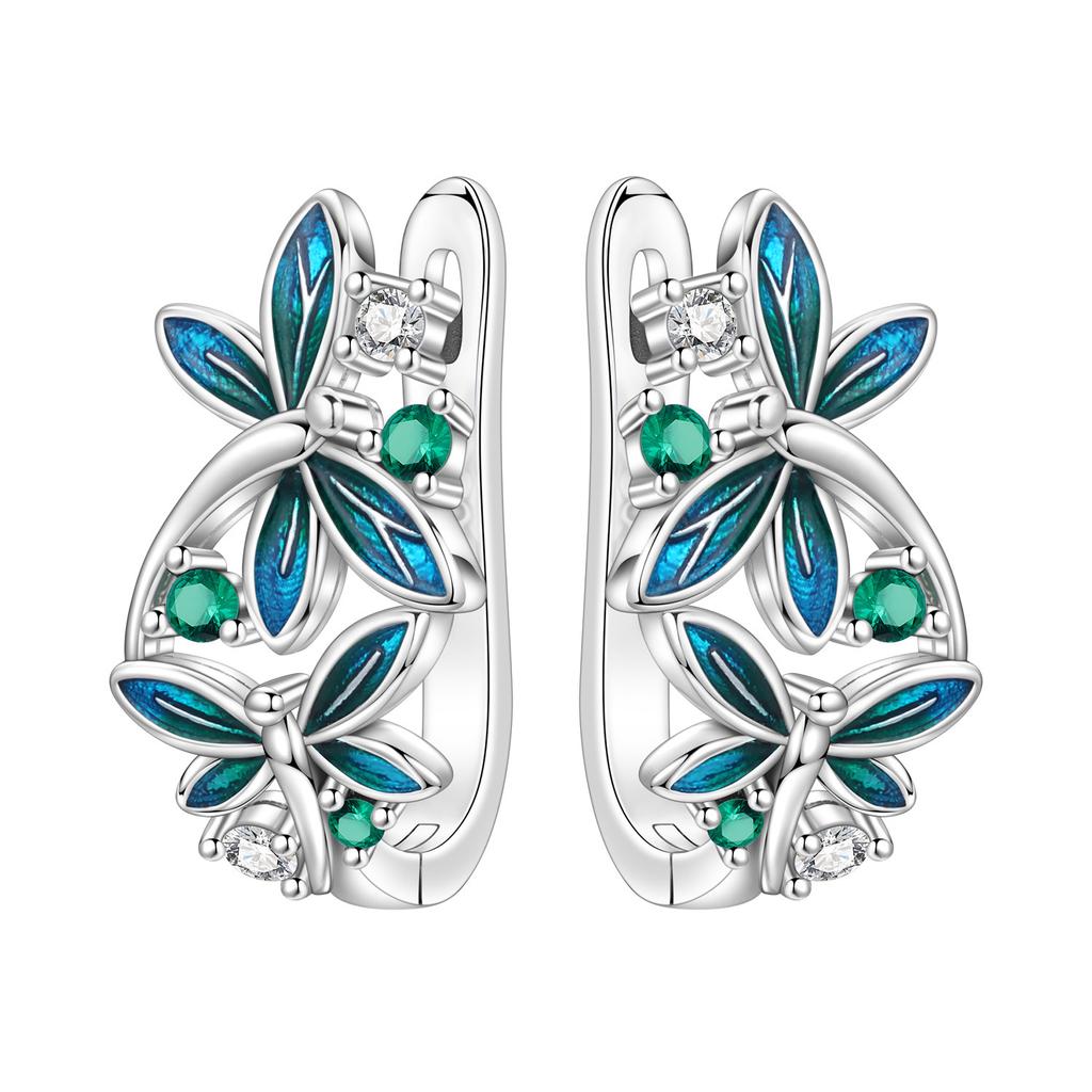 Orstarry 925 Silber Blauer Zirkon Sternenhimmel Ohrring Original Schmuck Creolen Damen Schmuck Party Trendige Geschenke