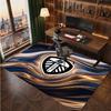 Leeds United Voetbal Print Kristalfluweel Tapijt, Comfortabel Waterabsorberend Antislip Binnen Vloerkleed