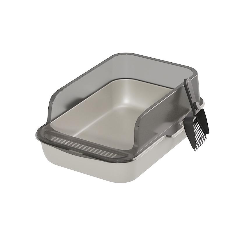 Large High-Fence Semi-Enclosed Splash-Proof Cat Litter Box