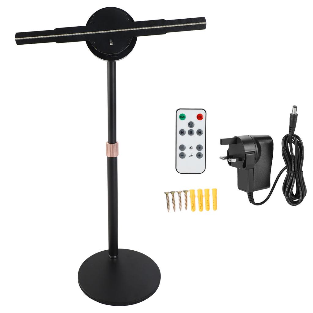 3D Holographic Fan Ultra HD 256 LED Support WiFi APP Hologram Projector Fan with 16GB Memory Card for Win 11in 3D Hologram Fan