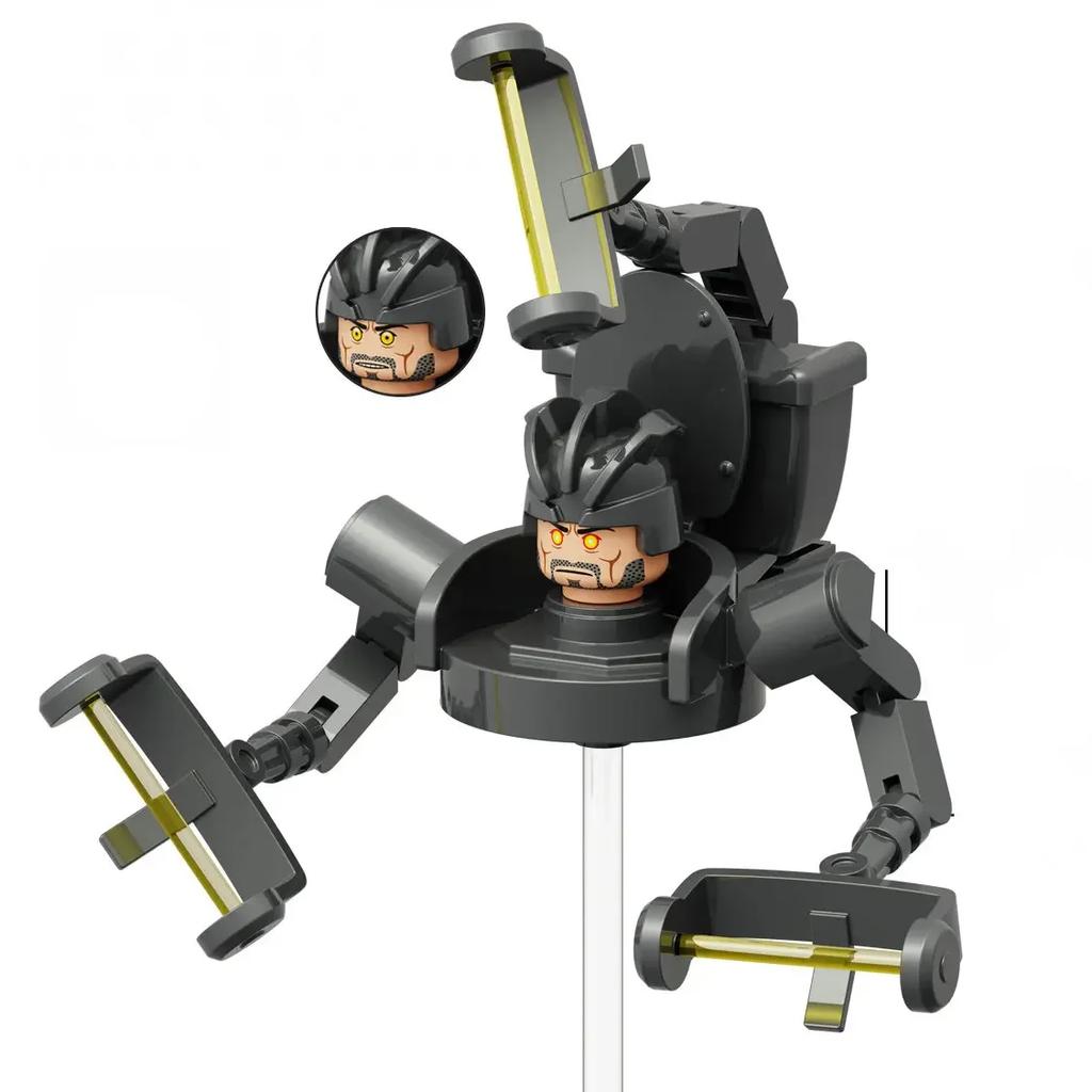 Mini Skibidi Toilet Man Figure Anime Building Block Toys Tvman Plus Titan Cameraman Speakerman Bricks Model Kid Birthday Gifts