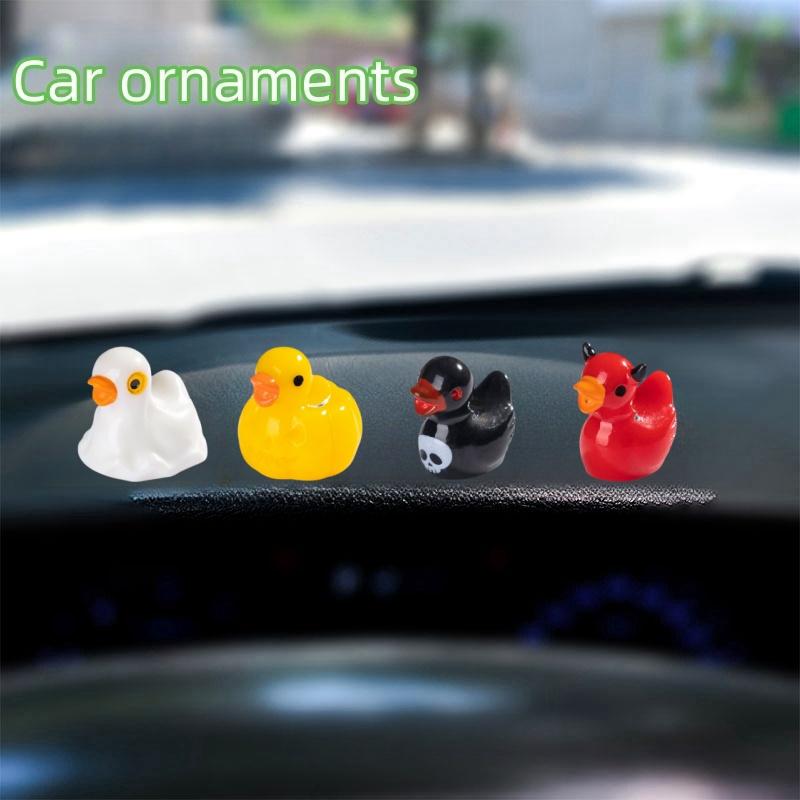 10 Pieces of Miniature Duck Statues - Resin Animal Garden Stakes for Miniature Landscapes, Halloween Themed Bonsai Decorations,