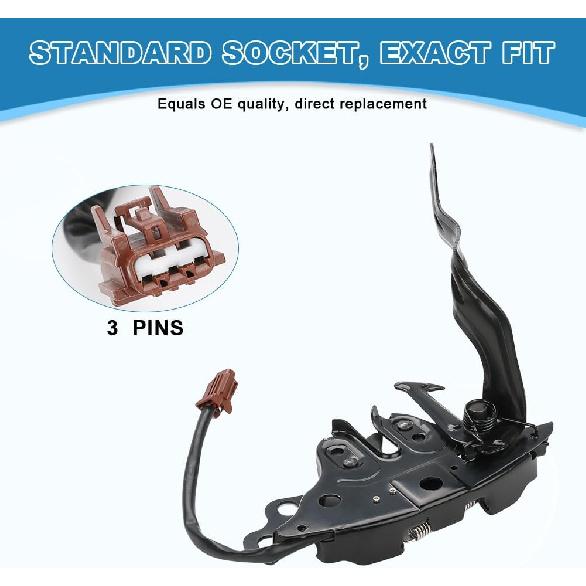 

JDMON Hood Latch with Remote Start Compatible with Nissan Altima 2013-2017 Replacement for 65601-9HS0A 656019HS0A