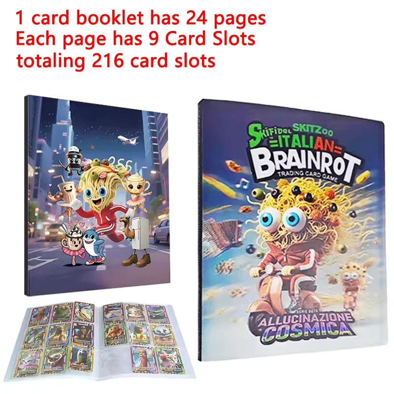 Italian Brainrot Card Booklet of Collection Tungtungtung Sahur Tralalero Cards Game Toy For Children Trading Cards Birthday Gift