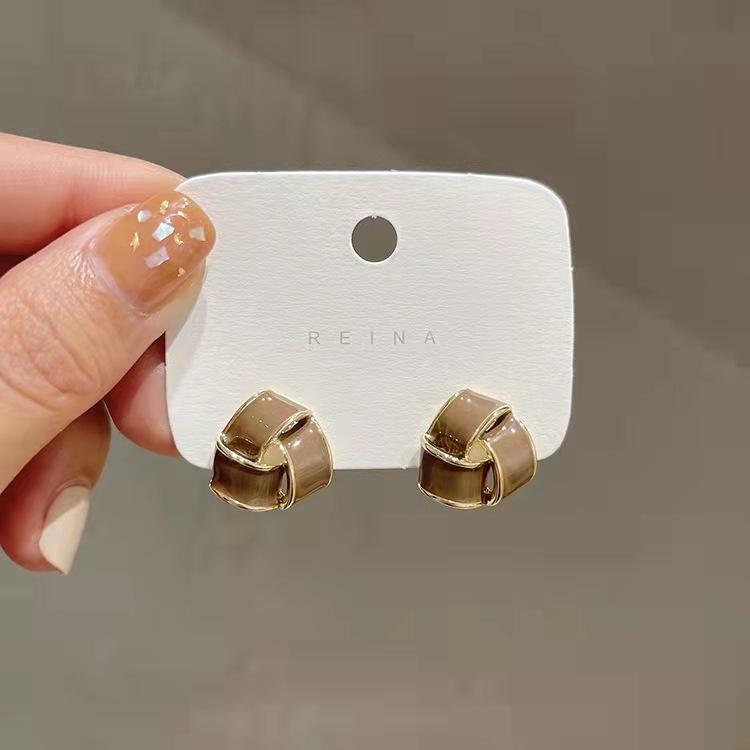 High-End Enamel Drip Stud Earrings: Autumn/Winter 2021 Trendy Niche Design