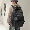 Schoolbag new Korean ins schoolbag women's high-value solid-color backpack casual simple and lightweight travel large-capacity backpack